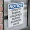 Signmission Door To Remain Unlocked During, 3.5 in W x Rectangle, Vinyl Decal OS-2PACK-NS-D-35-V-11530 - alternate 5